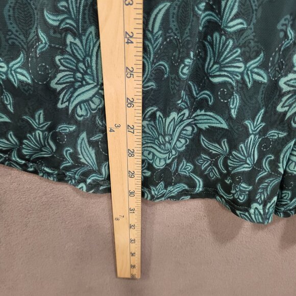 Valolia Blouse Women's Size XXL Sheer Overlay Floral Stretchy Office Casual - Picture 6 of 6